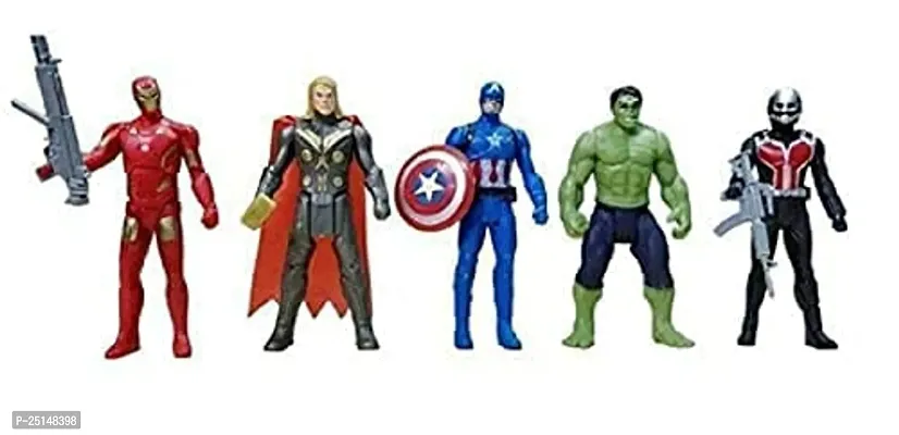 Set of 5 Lifelike Superhero Action Figures Toy Set comes with movable hands and legs-thumb0