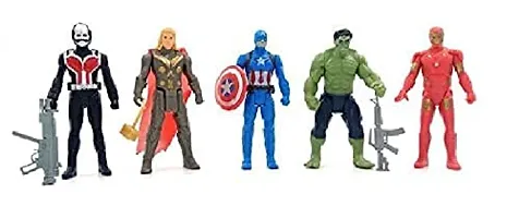 Set of 5 Lifelike Superhero Action Figures Toy Set comes with movable hands and legs-thumb1