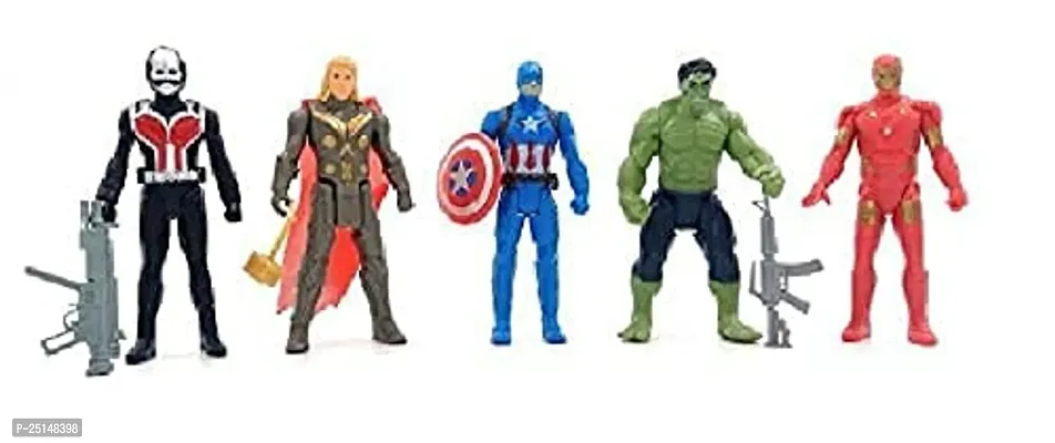 Set of 5 Lifelike Superhero Action Figures Toy Set comes with movable hands and legs-thumb2