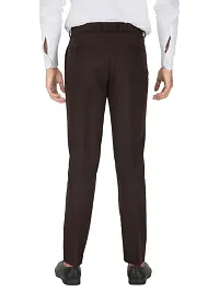 Classic Polyester Blend Solid Formal Trousers for Men-thumb1