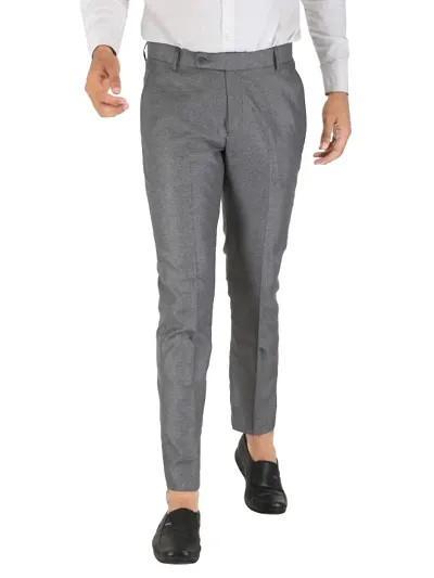 Classic Blend Solid Formal Trousers for Men