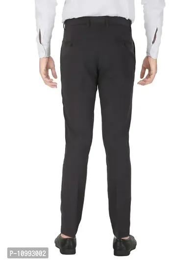 Classic Polyester Blend Solid Formal Trousers for Men-thumb2