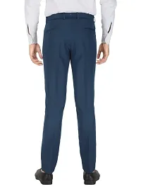 Classic Polyester Blend Solid Formal Trousers for Men-thumb1