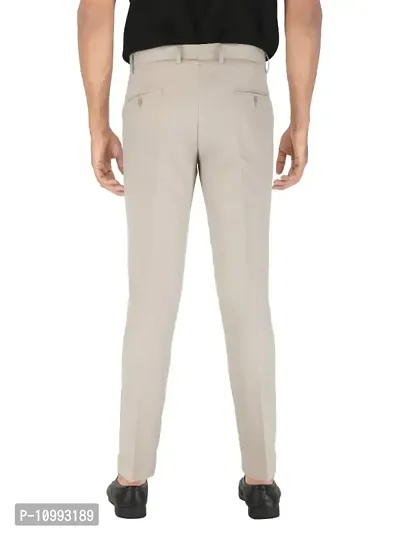 Classic Polyester Blend Solid Formal Trousers for Men-thumb2