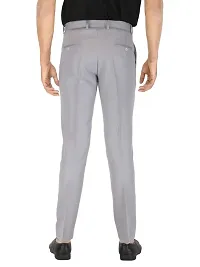 Classic Polyester Blend Solid Formal Trousers for Men-thumb1