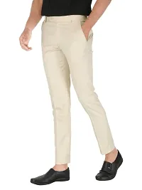 Classic Polyester Solid Formal Trousers for Men-thumb2