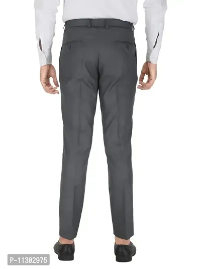 CLARECLARA GREY MENS SLIM FIT FORMAL TROUSER-thumb2