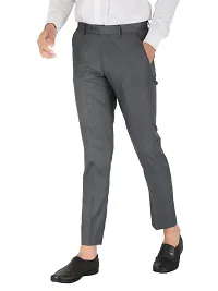 CLARECLARA GREY MENS SLIM FIT FORMAL TROUSER-thumb2