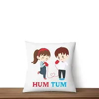 ASHVAH Hum Tum Cushion / Pillow Cover with Filler Gift for Husband, Wife, Boyfriend, Girlfriend, Fiance Valentine Day-thumb3