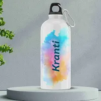 ASHVAH Customizable/Personalised Sipper Water Bottle, Leak Proof, for School, Gym, Home, Office 750 ML - Birthday, Return Gift, Girls, Name - Kranti-thumb2