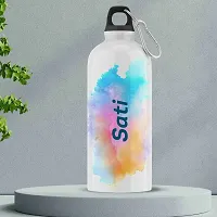 ASHVAH Customizable/Personalised Sipper Water Bottle, Leak Proof, for School, Gym, Home, Office 750 ML - Birthday, Return Gift, Girls, Name - Sati-thumb2