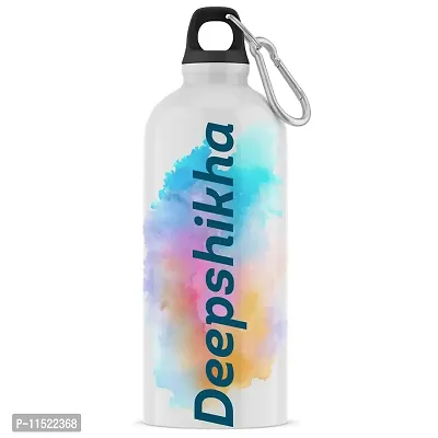 ASHVAH Customizable/Personalised Sipper Water Bottle, Leak Proof, for School, Gym, Home, Office 750 ML - Birthday, Return Gift, Girls, Name - Deepshikha-thumb0