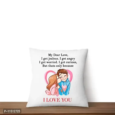 ASHVAH I Love You Cushion / Pillow Cover with Filler Gift for Wife, Husband, Boyfriend, Girlfriend, Hubby, Birthday, Anniversary, Valentines Day-thumb4