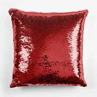 ASHVAH Aakanksha Name Unicorn Red Sequins Magic Cushion Cover with Filler - Best Happy Birthday Gift for Daughter, Sister, Gift for Kids, Return Gift - Color - Pink - Size - 16 x 16 inches-thumb3