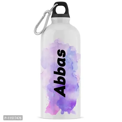ASHVAH Customizable/Personalised Sipper Water Bottle, Leak Proof Bottle for School, Gym, Home, Office 750 ML - Birthday Gift, Return Gift, Boys, Name - Abbas-thumb0