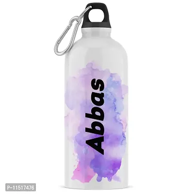 ASHVAH Customizable/Personalised Sipper Water Bottle, Leak Proof Bottle for School, Gym, Home, Office 750 ML - Birthday Gift, Return Gift, Boys, Name - Abbas