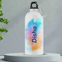 ASHVAH Customizable/Personalised Sipper Water Bottle, Leak Proof, for School, Gym, Home, Office 750 ML - Birthday, Return Gift, Girls, Name - Disha-thumb2