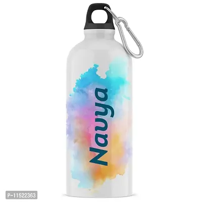 ASHVAH Customizable/Personalised Sipper Water Bottle, Leak Proof, for School, Gym, Home, Office 750 ML - Birthday, Return Gift, Girls, Name - Navya