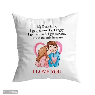 ASHVAH I Love You Cushion / Pillow Cover with Filler Gift for Wife, Husband, Boyfriend, Girlfriend, Hubby, Birthday, Anniversary, Valentines Day-thumb0