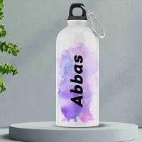 ASHVAH Customizable/Personalised Sipper Water Bottle, Leak Proof Bottle for School, Gym, Home, Office 750 ML - Birthday Gift, Return Gift, Boys, Name - Abbas-thumb2