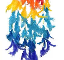 ARTBUG Natural Feathers Multi Color Dream Catcher Wall Hanging (6 Inch) for Positive Energy and Protection - for Home/Office/Shop/Rooms-thumb2