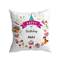 ASHVAH Happy Birthday Abhi Coffee Mug and Cushion Combo Gift (Pack of 2) for Son, Brother, Boyfriend, Husband, Friend, Name - Abhi-thumb3