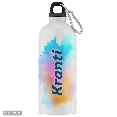 ASHVAH Customizable/Personalised Sipper Water Bottle, Leak Proof, for School, Gym, Home, Office 750 ML - Birthday, Return Gift, Girls, Name - Kranti