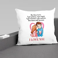 ASHVAH I Love You Cushion / Pillow Cover with Filler Gift for Wife, Husband, Boyfriend, Girlfriend, Hubby, Birthday, Anniversary, Valentines Day-thumb1
