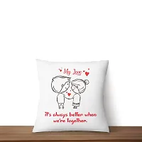 ASHVAH My Love Its Always Better When we are Together Cushion / Pillow Cover with Filler Gift for Husband, Wife, Boyfriend, Girlfriend, Fiance Valentine Day-thumb3