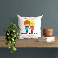 ASHVAH Take Me with You Forever My Love for You Will Never End Cushion / Pillow Cover with Filler Gift for Husband, Wife, Boyfriend, Girlfriend, Fiance Valentine Day-thumb2