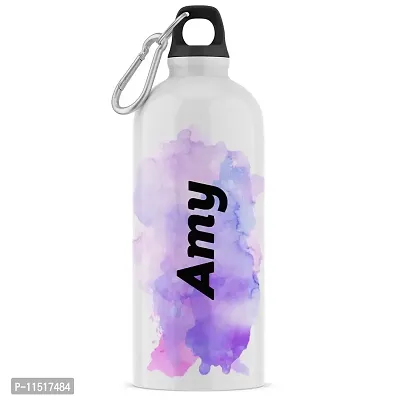 ASHVAH Customizable/Personalised Sipper Water Bottle, Leak Proof Bottle for School, Gym, Home, Office 750 ML - Birthday Gift, Return Gift, Boys, Name - Amy-thumb0