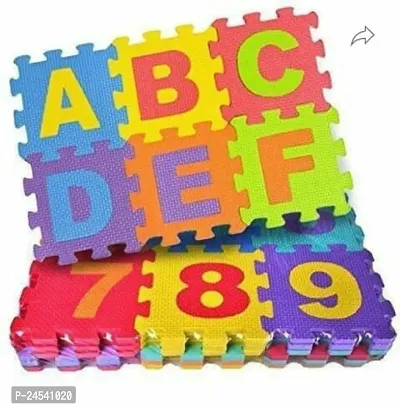 Kid's Educational Puzzle Interlocking Foam Play Mat Toy (Multicolour)-thumb0