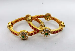 Bangles of Ethnic Design Fitted with Colorful Beads-thumb2