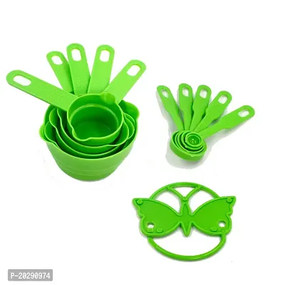 11 PC MEASURING CUP SET FOR POURING AND PICKING OF VARIOUS FOOD ITEMS AND ALL WITH NICE MEASUREMENTS