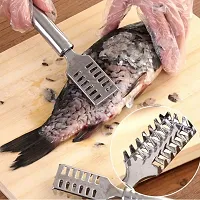 FISH SCALE REMOVER SCRAPER STAINLESS STEEL FISH CUTTING TOOLS SAWTOOTH EASILY REMOVE FISH SCALES-CLEANING BRUSH SCRAPER KITCHEN TOOL-thumb4