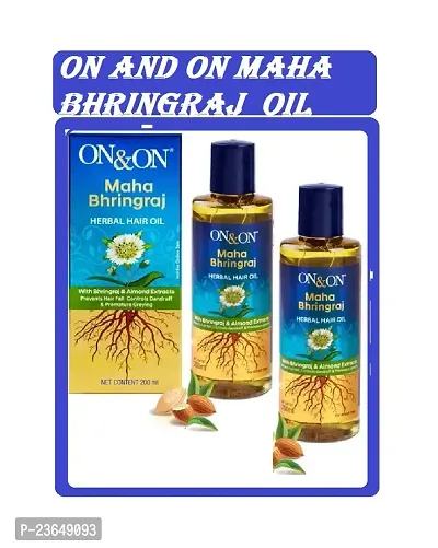 OnOn Maha Bhringraj Herbal Hair oil 200 ml  (Pack Of-2)-thumb0