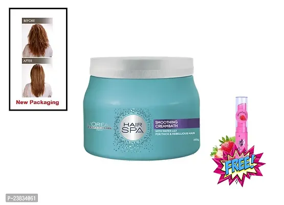 L'OREAL  Smoothing Creambath Hair Spa 490gm With Lipbalm Free