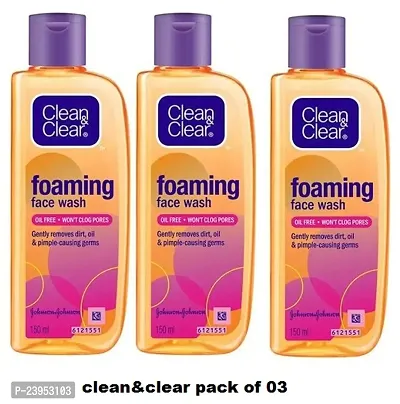 CleanClear Foaming Face Wash 150 ml (Pack Of-3)-thumb0