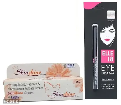 Skinshine  Cadila  Cream And Elle 180 Eye Drama Kajal (Combo Pack)