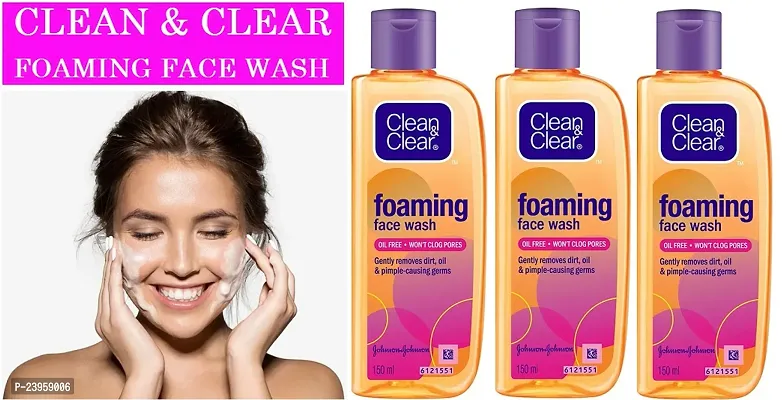 Clean  Clear Professional Foaming Face Wash  150 ml  (Pack Of-3)-thumb0