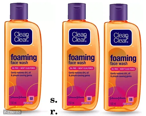 Clean  Clear Foaming Face wash 150 ml (Pack Of-2)-thumb0