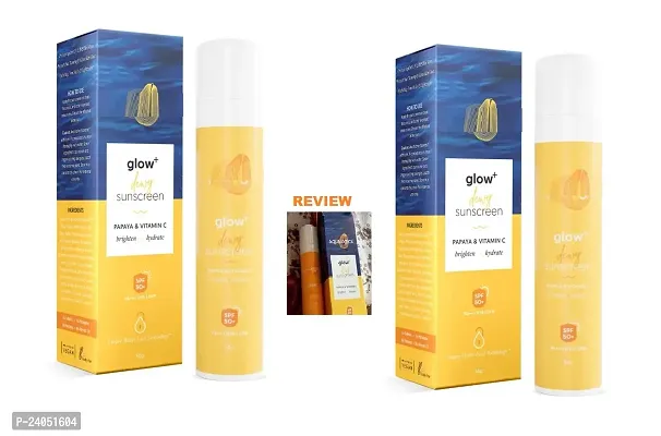 Glow Sunscreen  Papaya  Vitamin C 50gm Pack Of-2