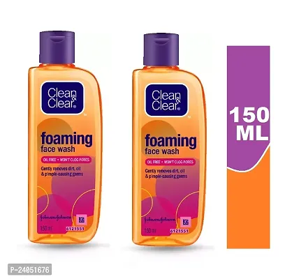 Clean  Clear Foaming Face wash 150 ml (Pack Of-2)