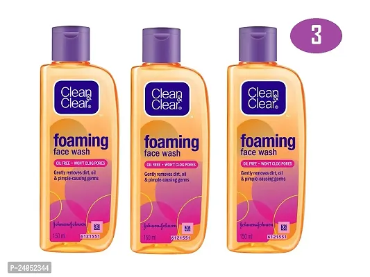 Clean  CLear Foaming Face Wash 150ml  (Pack Of-3)-thumb0