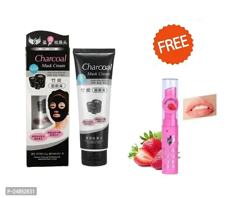 Charcoal Peel Off Mask 100 ml (Pack of-1) With Lipbam Frere