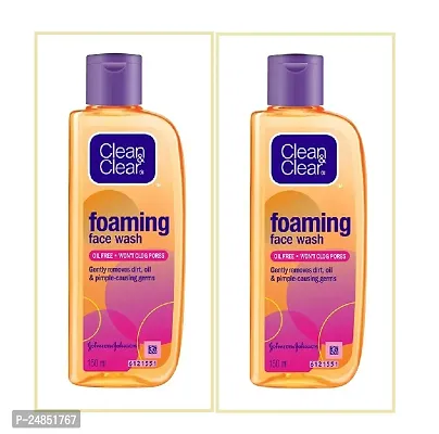 Clean  Clear Foaming Face Wash 150 ml (Pack Of-2)-thumb0
