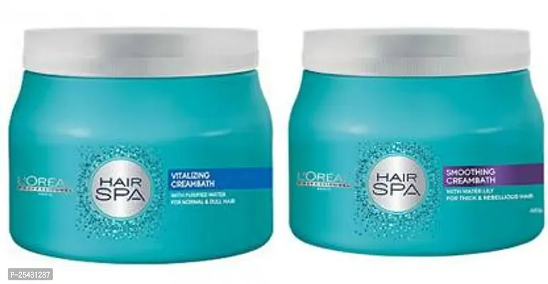 L'OREAL HAIR COMBO VITALIZING CRAMBATH 490 GM +SMOOTHING CRAMBATH HAIR SPA 490GM COMBO PACK