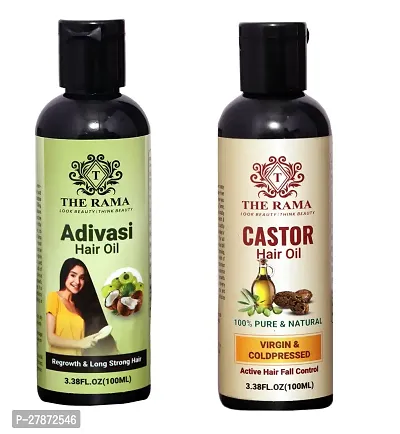 Adivasi Herbal hair Oil  100 ml Castor Hair Oil 100ml  (Pack Of-2)