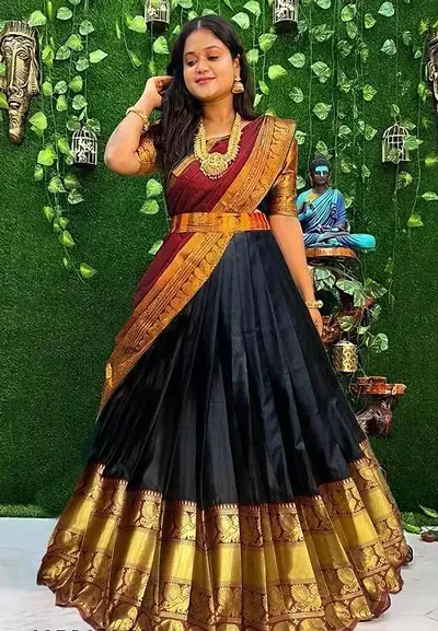 Women Jacquard Lehenga Choli