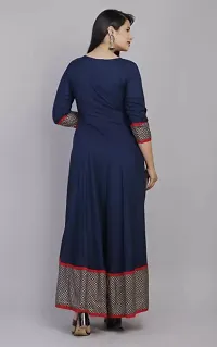 Classic Rayon Embroidered Gowns for Women-thumb2